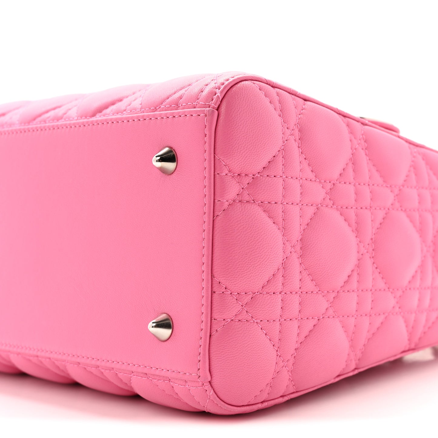 Lambskin Cannage Medium Lady Dior Fuchsia