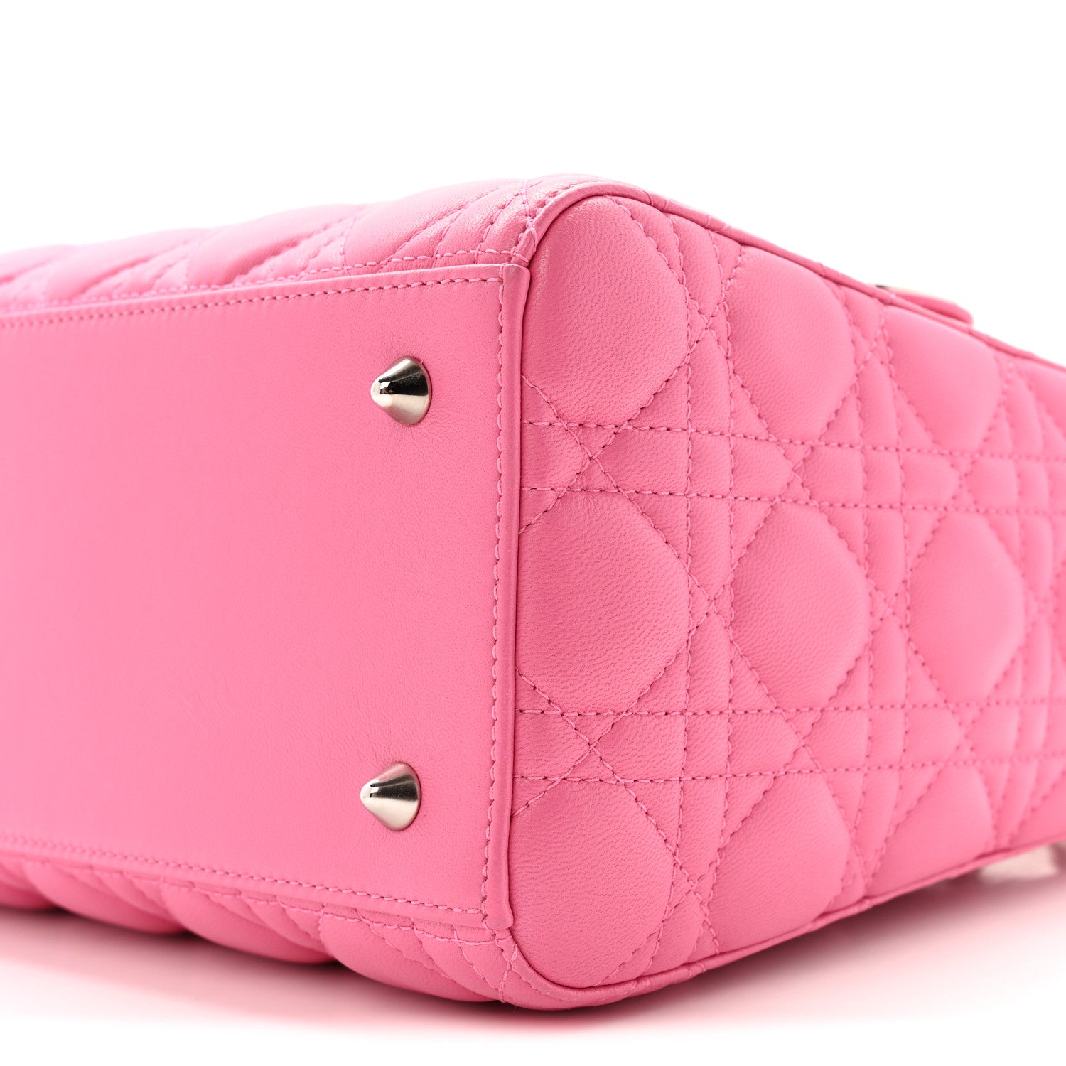 Christian Dior Lambskin Cannage Medium Lady Dior Fuchsia 10 of 12