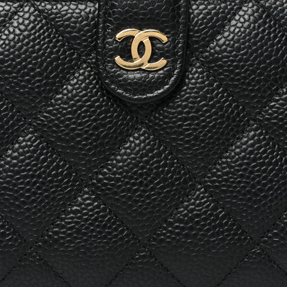 Chanel Caviar Quilted Zipped Pocket Wallet Black 10 of 11