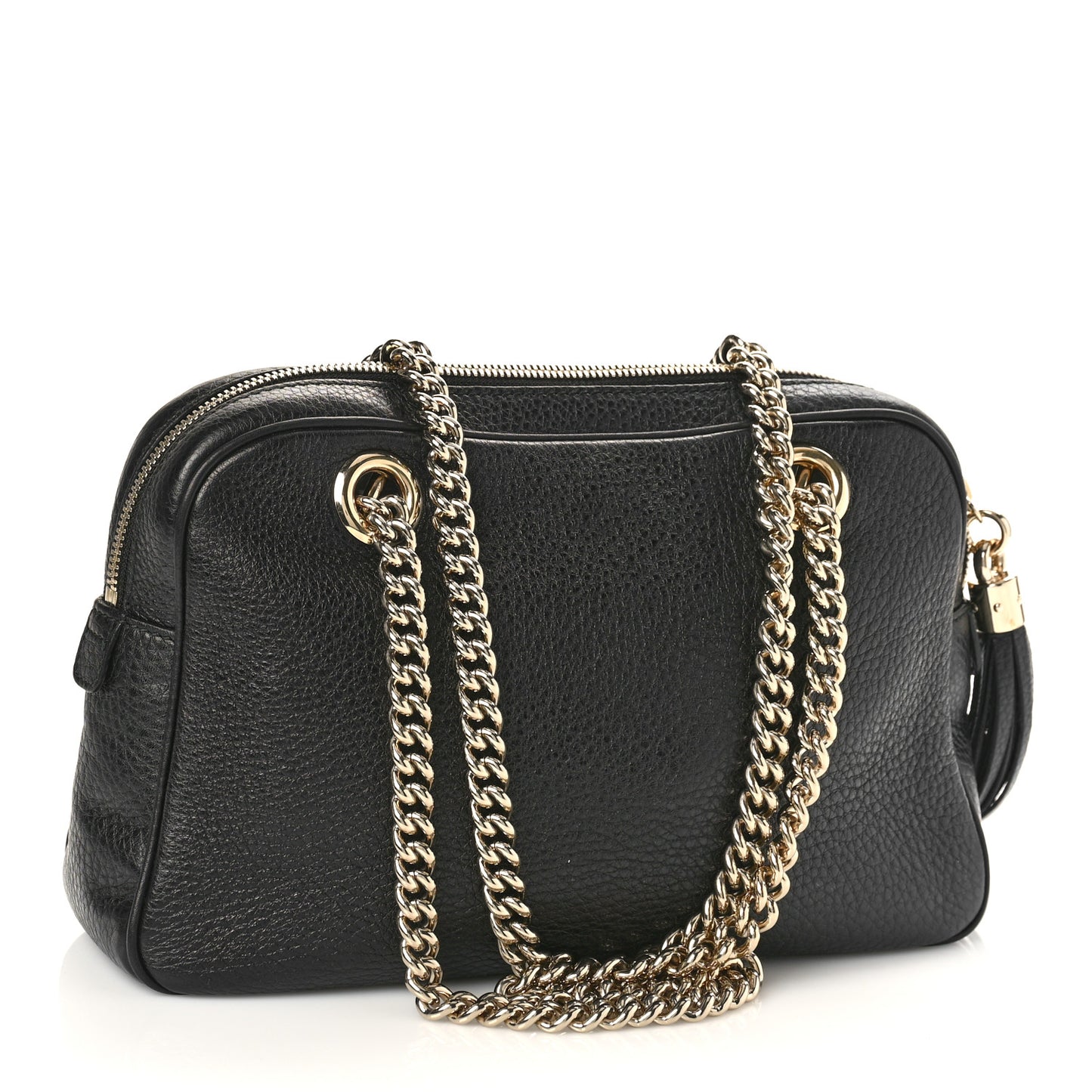 Pebbled Calfskin Small Soho Bowler Black