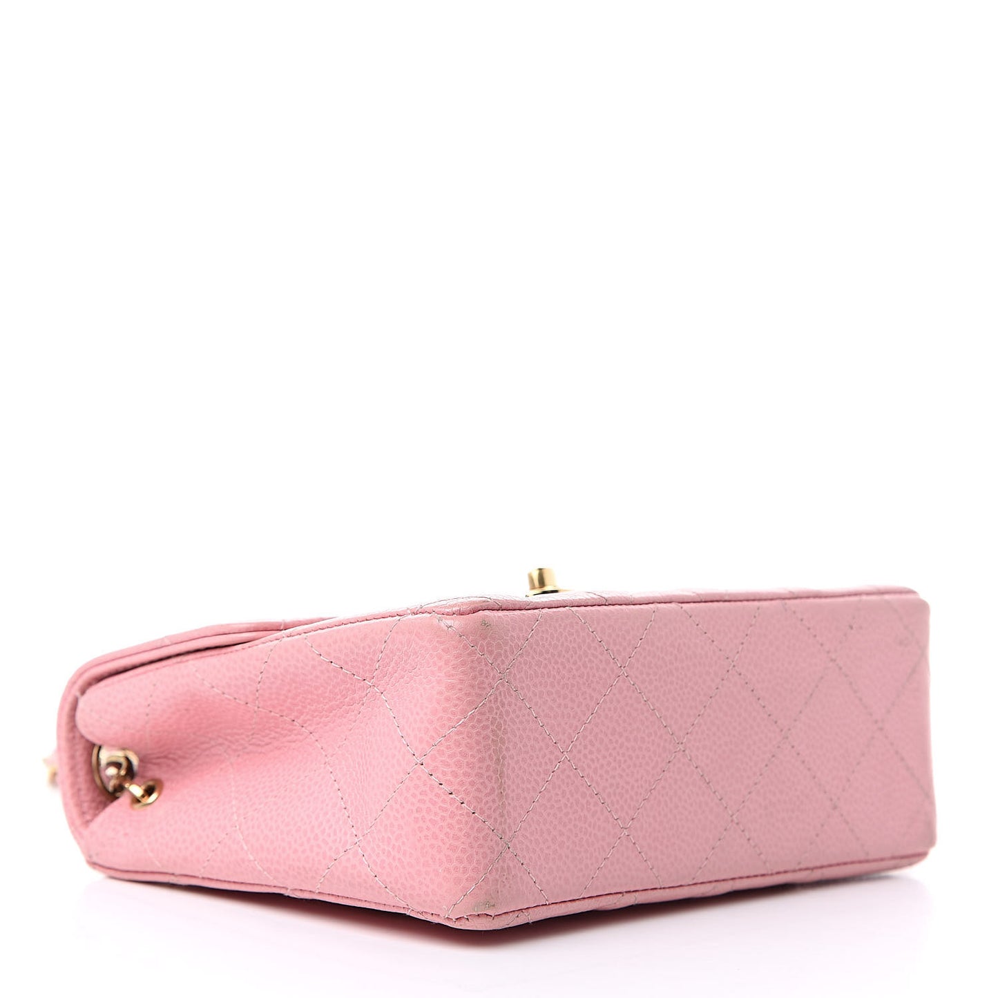 Caviar Quilted Mini Square Flap Pink
