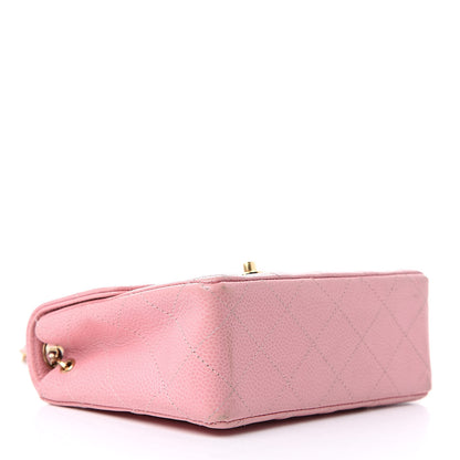 Chanel Caviar Quilted Mini Square Flap Pink 4 of 14