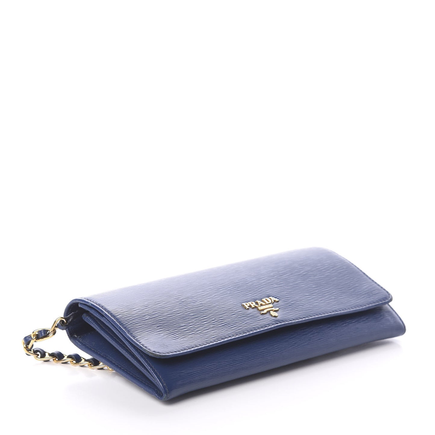 Saffiano Metal Oro Chain Wallet Bleuette