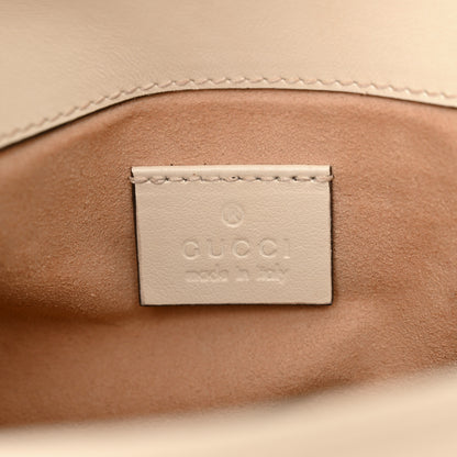 Gucci Calfskin Matelasse Mini GG Marmont Top Handle Shoulder Bag White 6 of 16