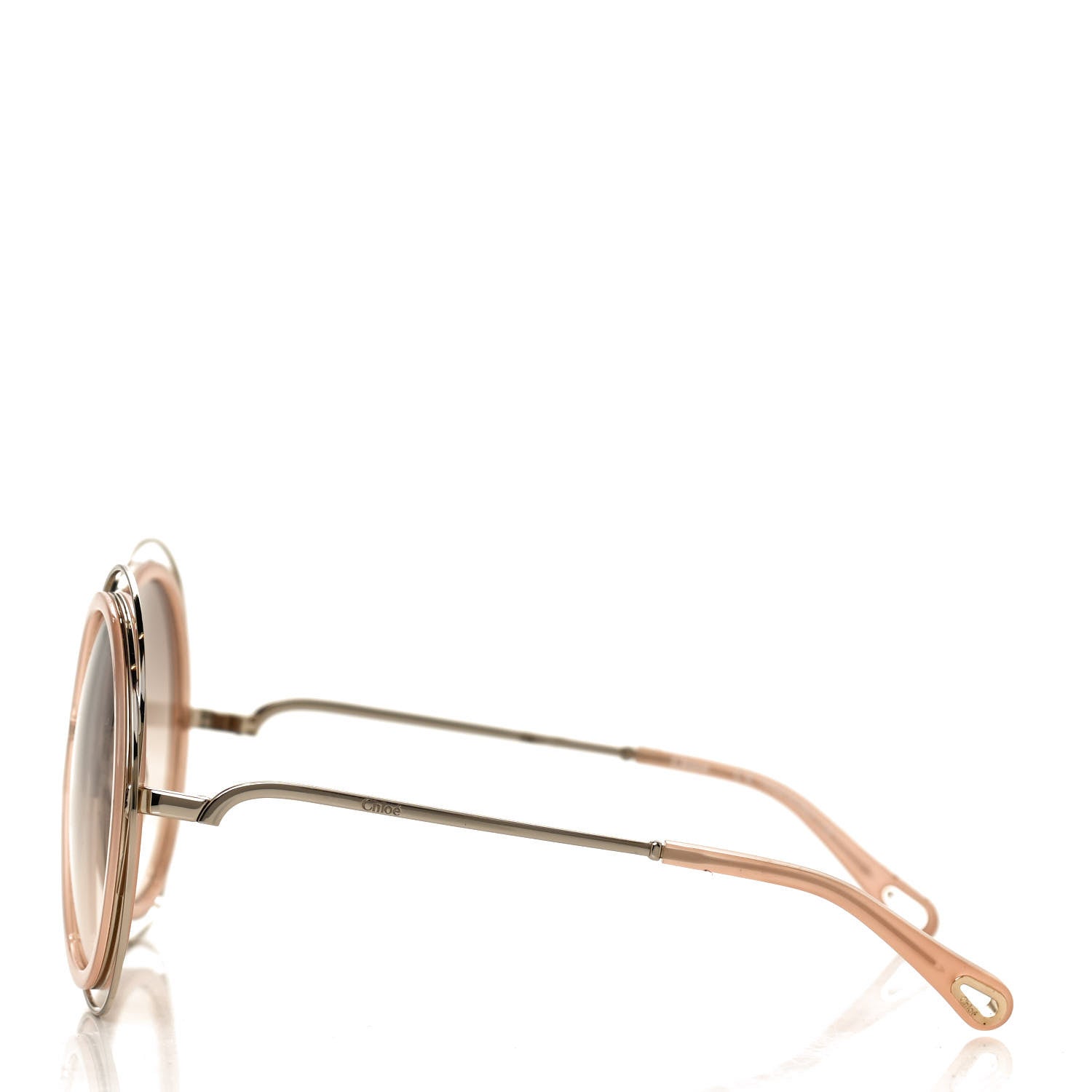 Chloe Oversized Round Carlina Sunglasses CE120SD Peach Pink 3 of 9