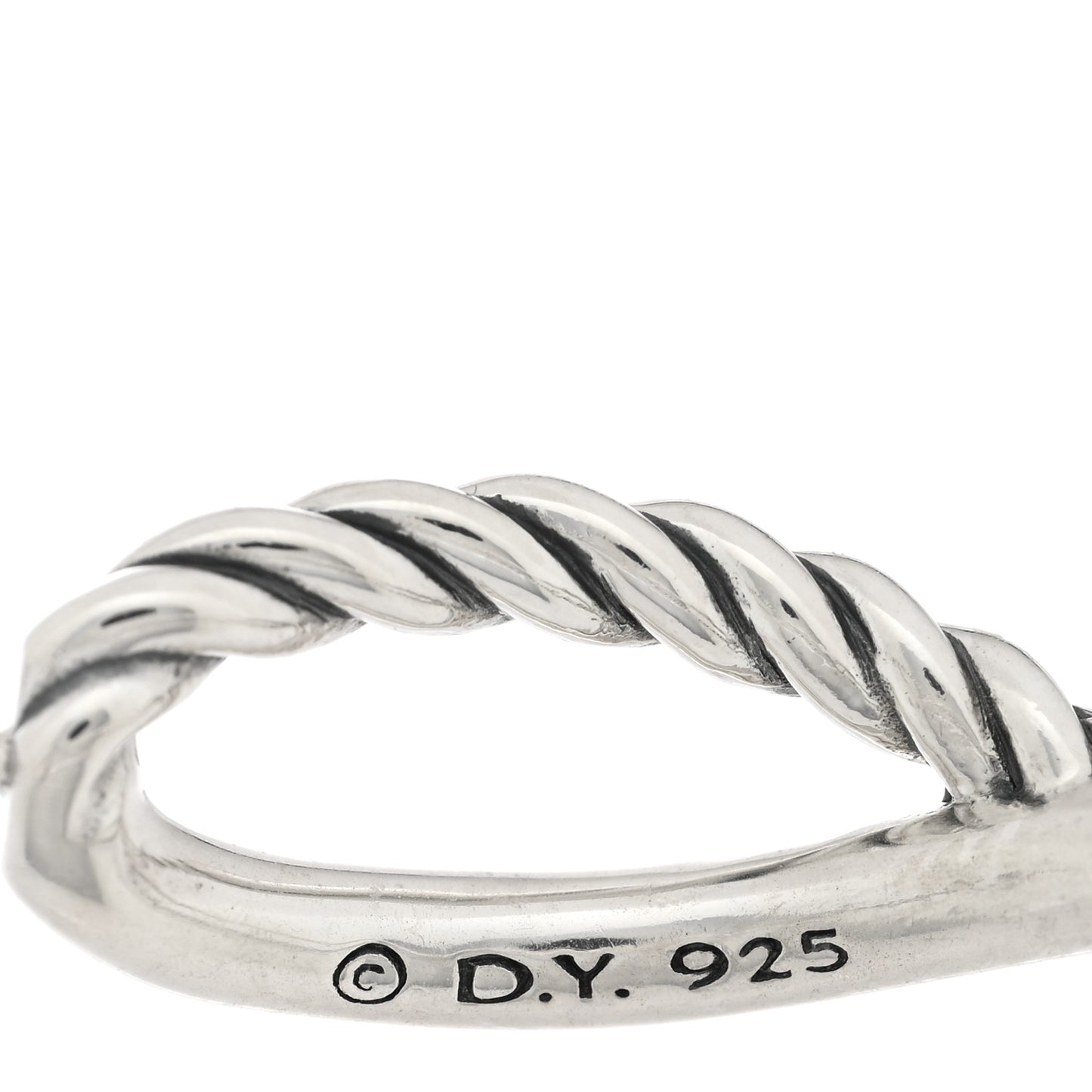Sterling Silver Crossover Cable Hoop Earrings