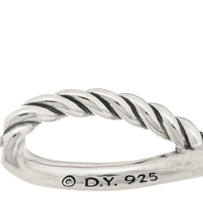 David Yurman Sterling Silver Crossover Cable Hoop Earrings 4 of 4