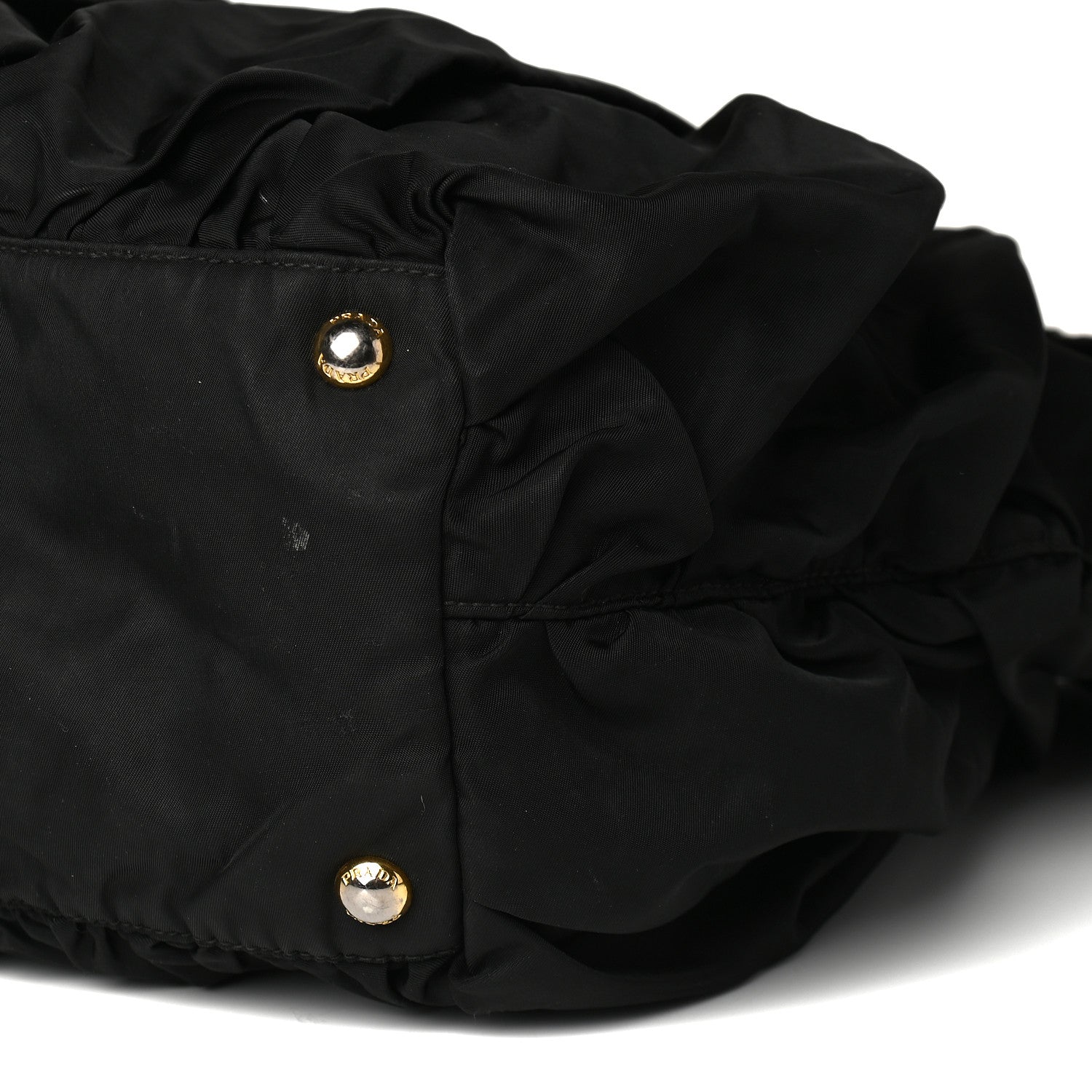 Prada Tessuto Nylon Origami Pleated Tote Black 9 of 14