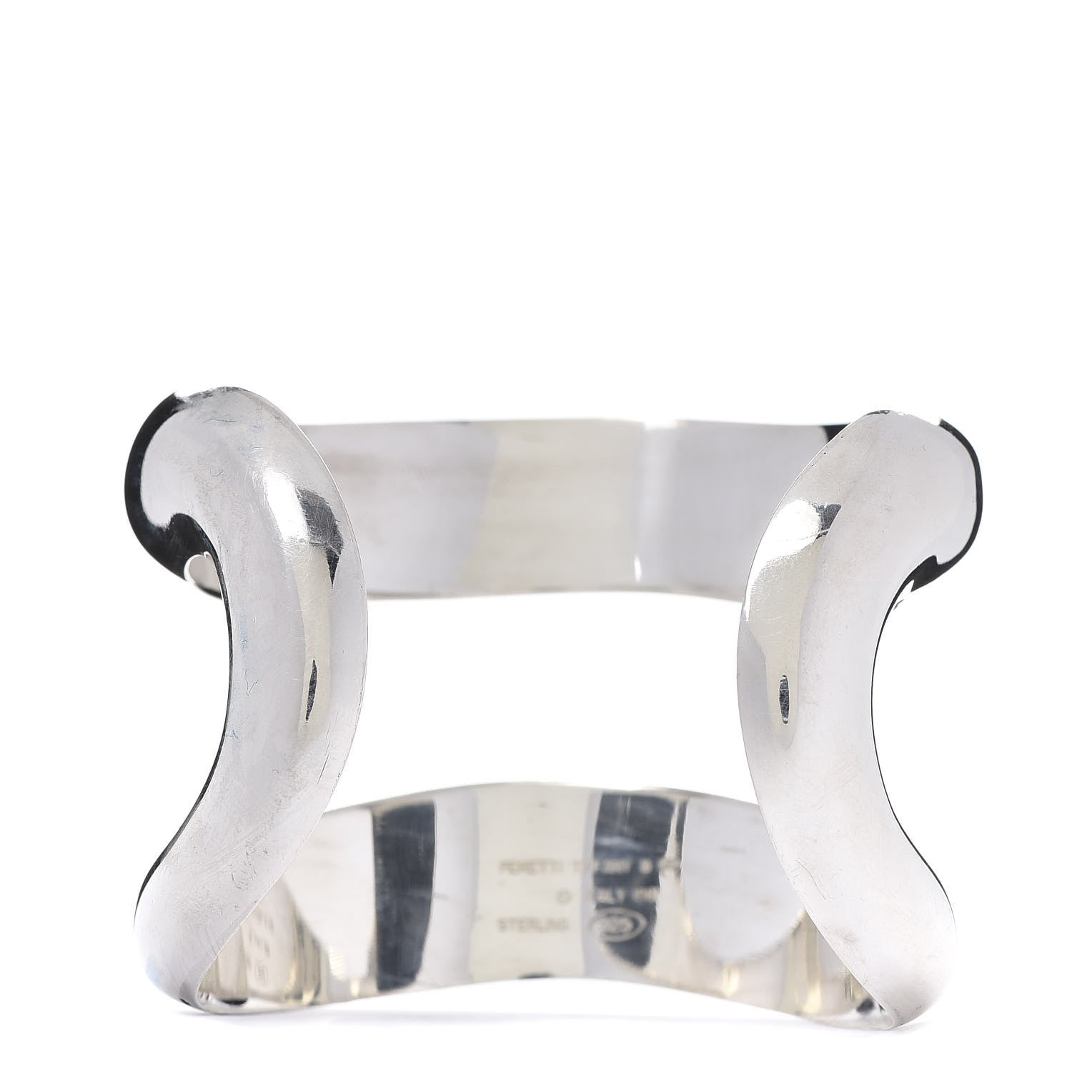 Tiffany Sterling Silver Elsa Peretti Open Center Cuff Bracelet 3 of 4