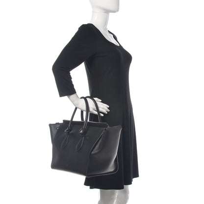 Celine Smooth Calfskin Small Tie Knot Tote Black 2 of 16