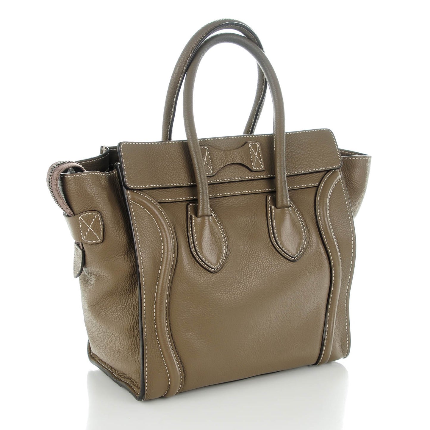 Drummed Calfskin Micro Luggage Souris