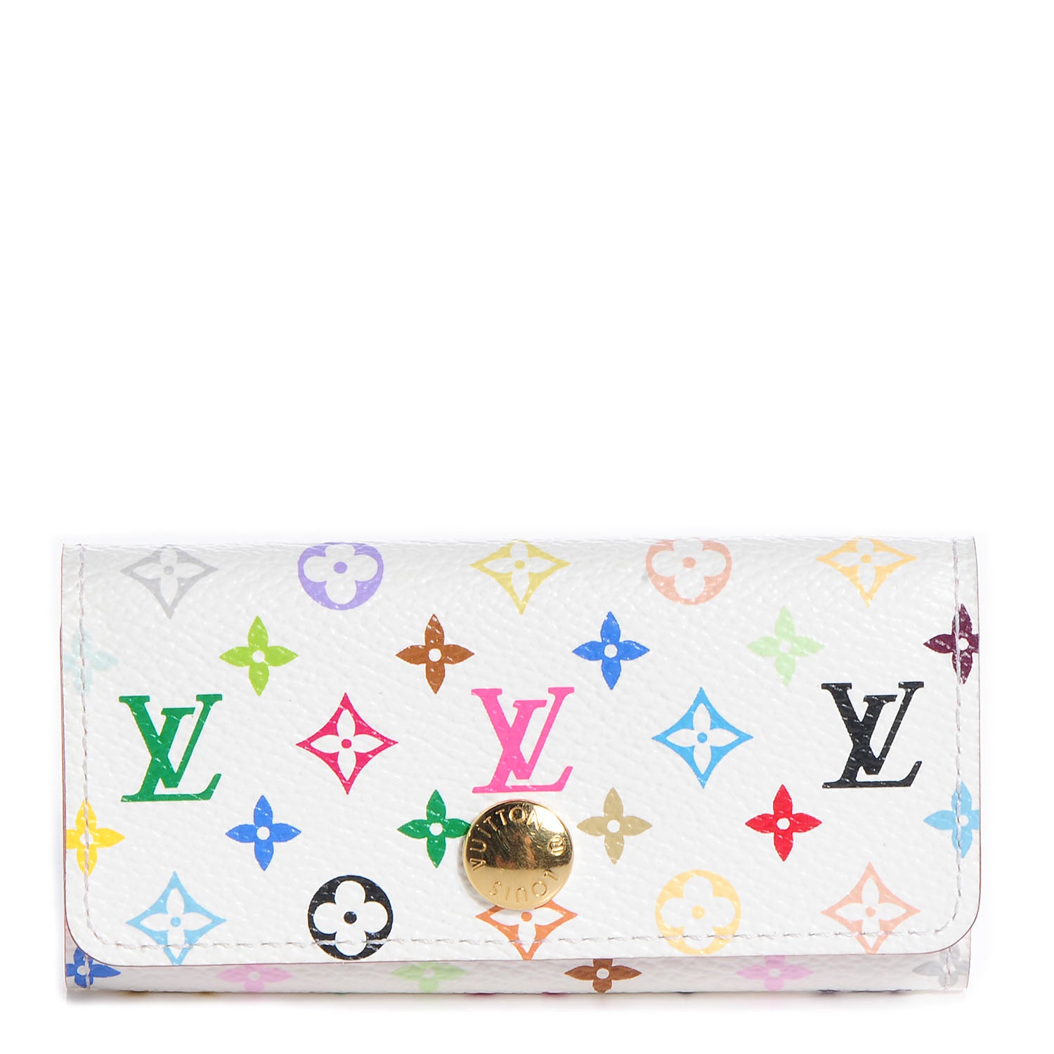 Louis Vuitton Monogram Multicolor Multicles 4 Key Holder White Litchi 1 of 5