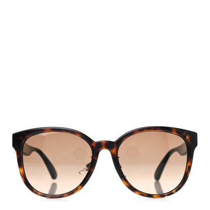Gucci Acetate Round Eye GG Web Sunglasses GG0854SK Havana 2 of 7