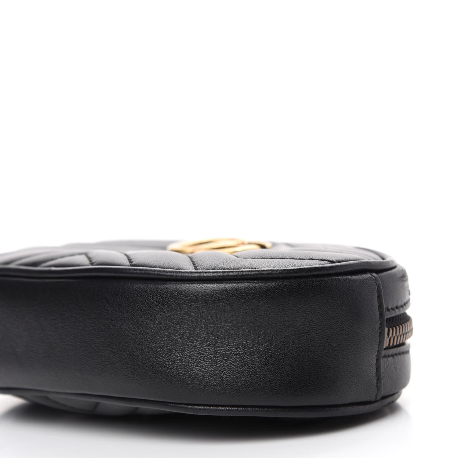 Gucci Calfskin Matelasse GG Marmont Belt Bag 75 30 Black 7 of 13