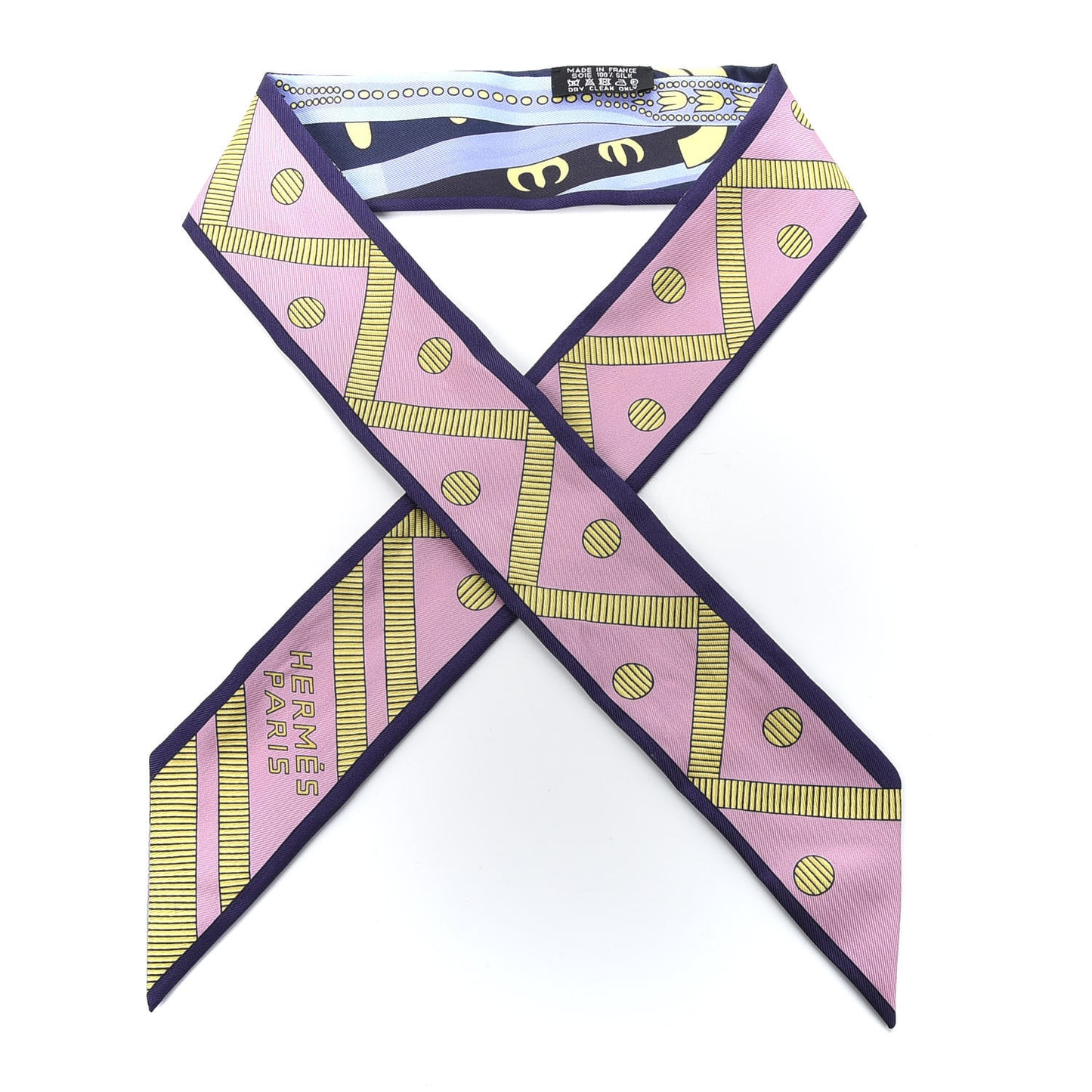 Silk Balade en Berline Twilly Vieux Rose Marine Jaune