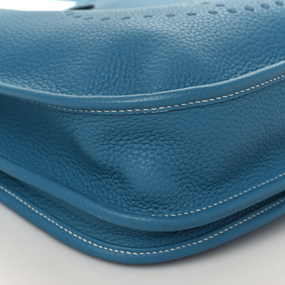 Hermes Taurillon Clemence Evelyne III PM Blue Jean 9 of 10