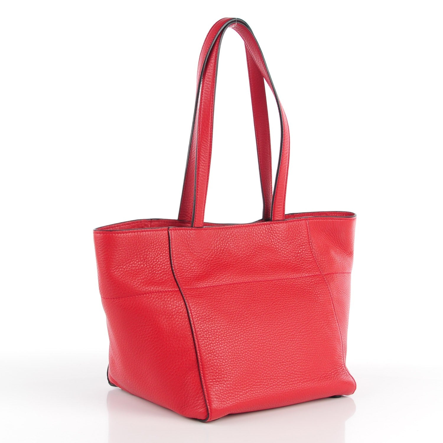 Prada Vitello Daino Tote Rosso 3 of 10