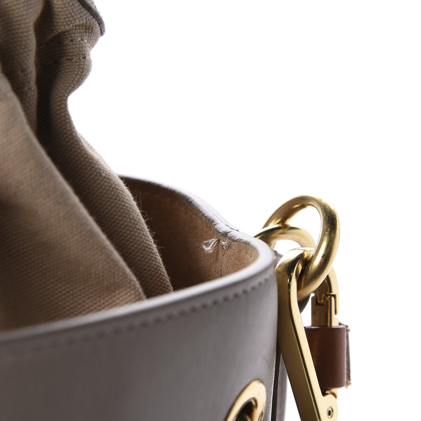 Smooth Calfskin Small Roy Bucket Bag Motty Grey