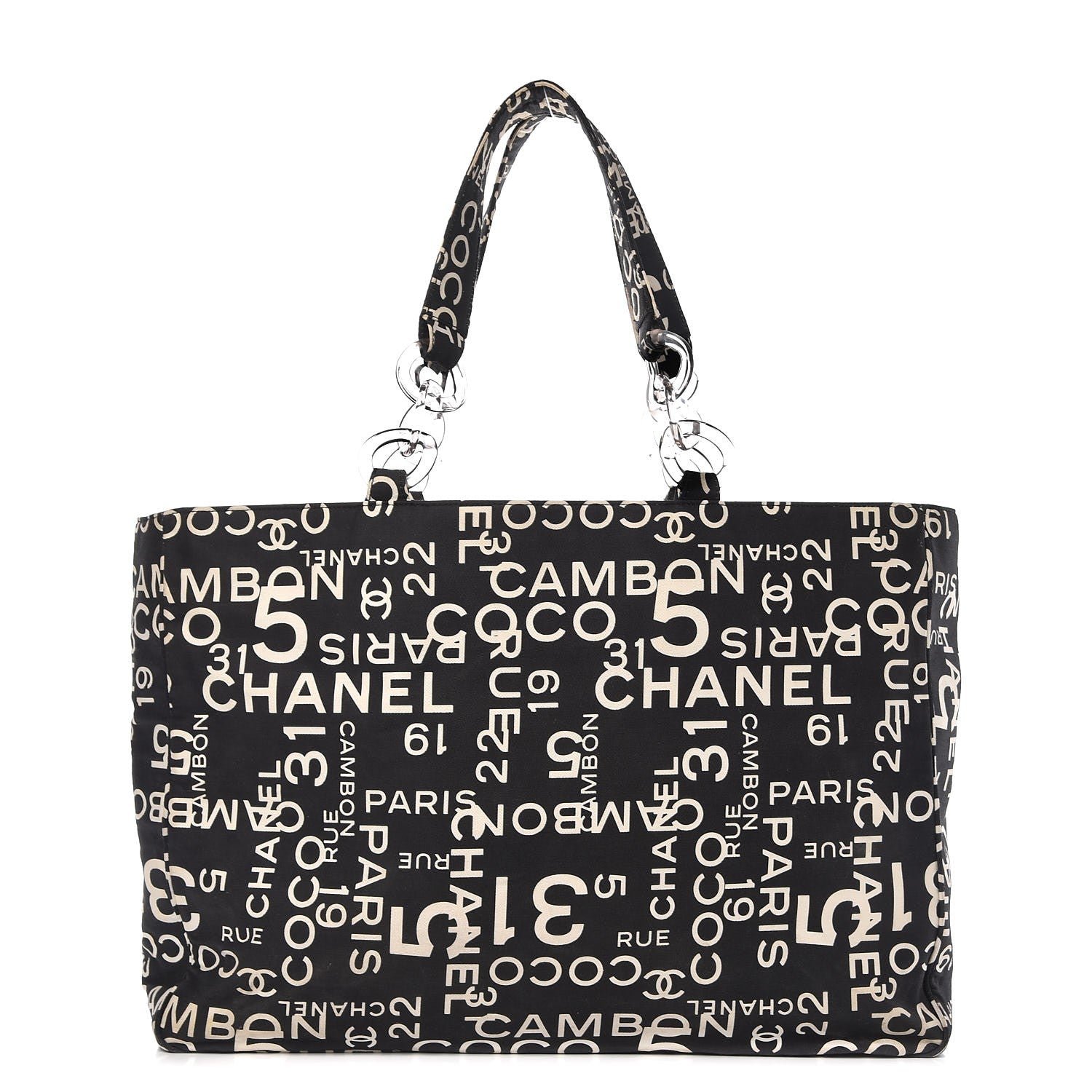 Chanel Canvas 31 Rue Cambon Beach Tote Black 1 of 12