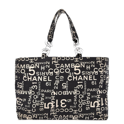 Chanel Canvas 31 Rue Cambon Beach Tote Black 1 of 12