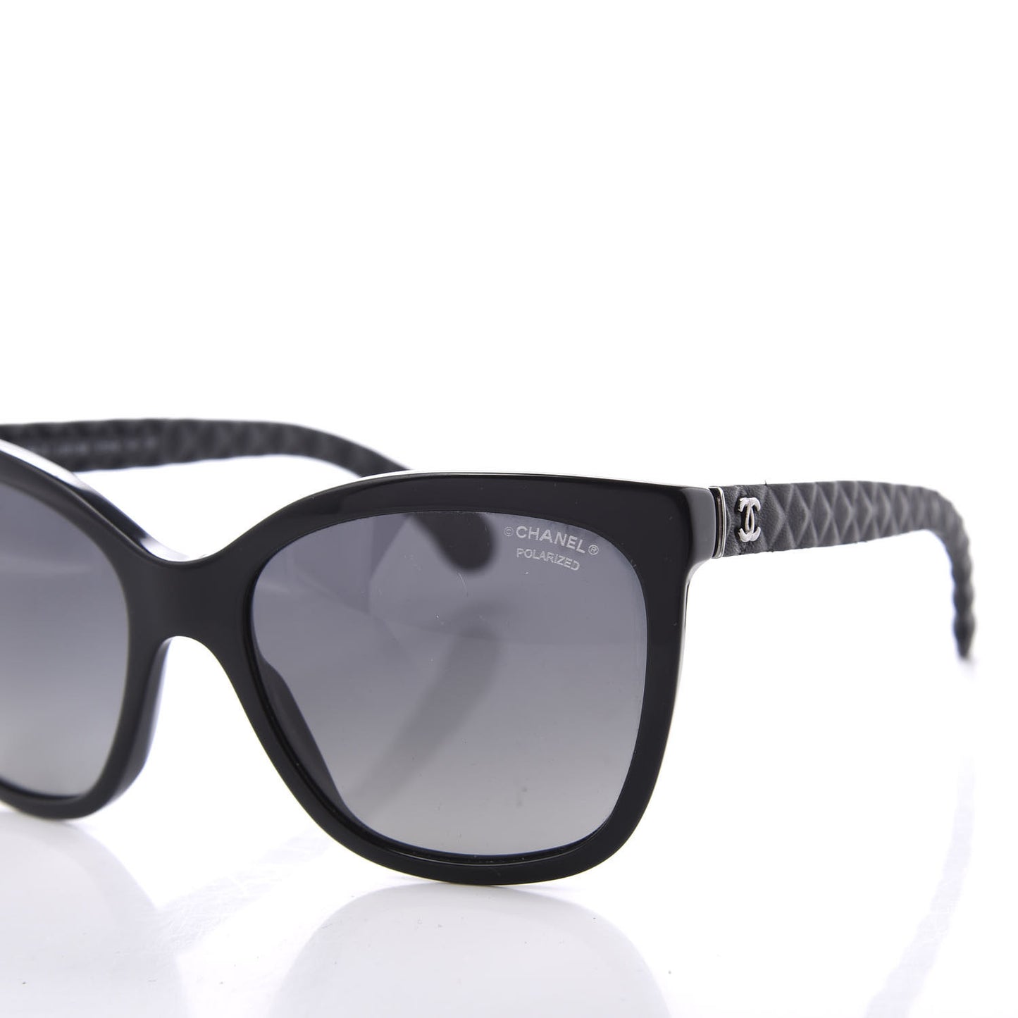 Acetate Quilted Polarized Butterfly CC Sunglasses 5288-Q Black