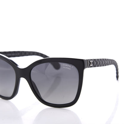 Chanel Acetate Quilted Polarized Butterfly CC Sunglasses 5288-Q Black 7 of 8