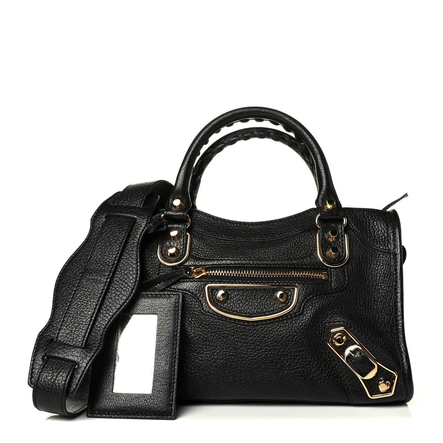 Balenciaga Chevre Gold Metallic Edge Hardware Mini City Black 1 of 6