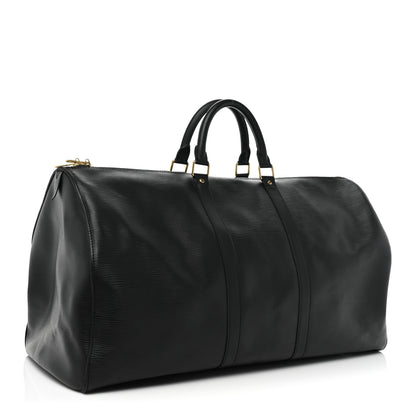 Louis Vuitton Epi Keepall 55 Black 3 of 14