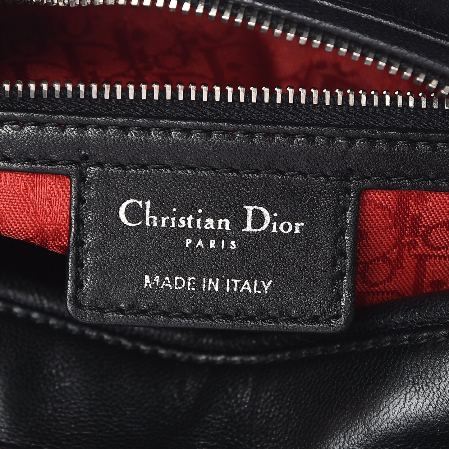 Lambskin Cannage Medium Lady Dior Black