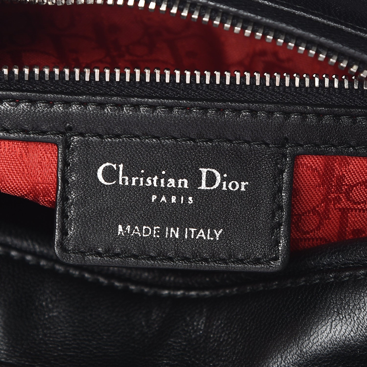 Christian Dior Lambskin Cannage Medium Lady Dior Black 8 of 10