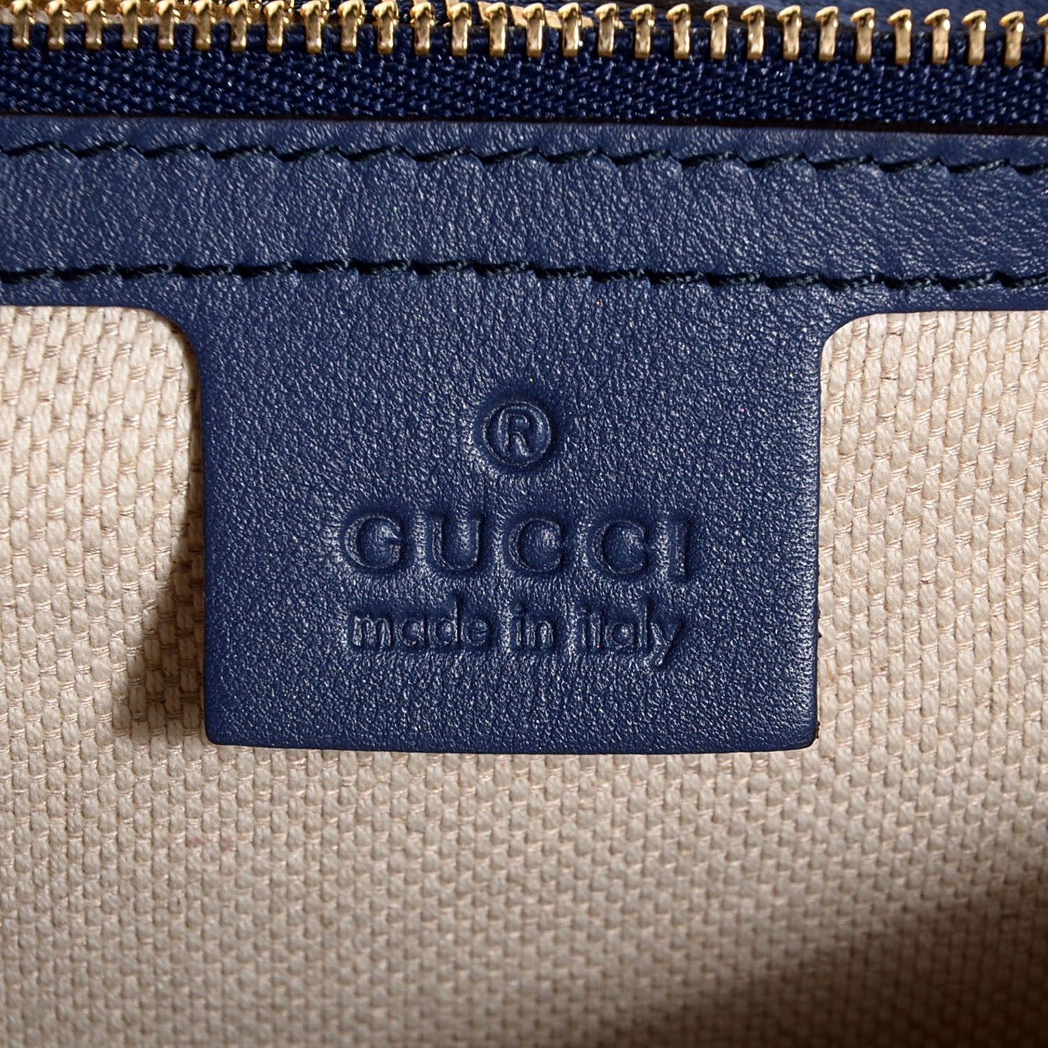 Gucci Soft Patent Medium Soho Clutch Uniform Blue 6 of 9