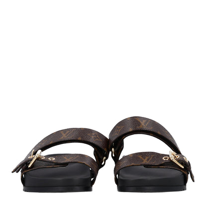 Louis Vuitton Monogram Bom Dia Mule Sandals 37 Black 3 of 10