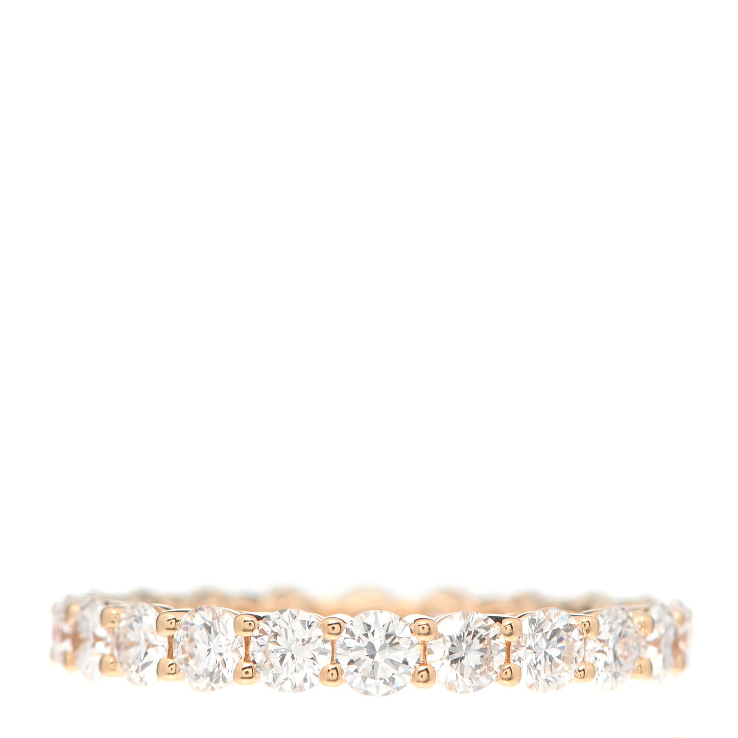 18K Rose Gold Diamond 3mm Embrace Band Ring 50 5.5