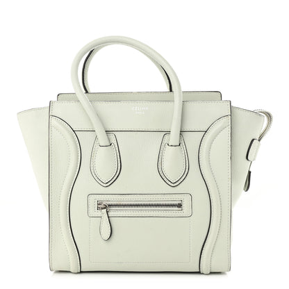Celine Drummed Calfskin Micro Luggage Lune 1 of 13