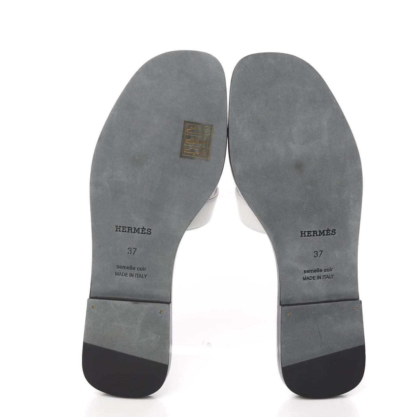 Box Calfskin Oran Sandals 37 White Bois De Rose