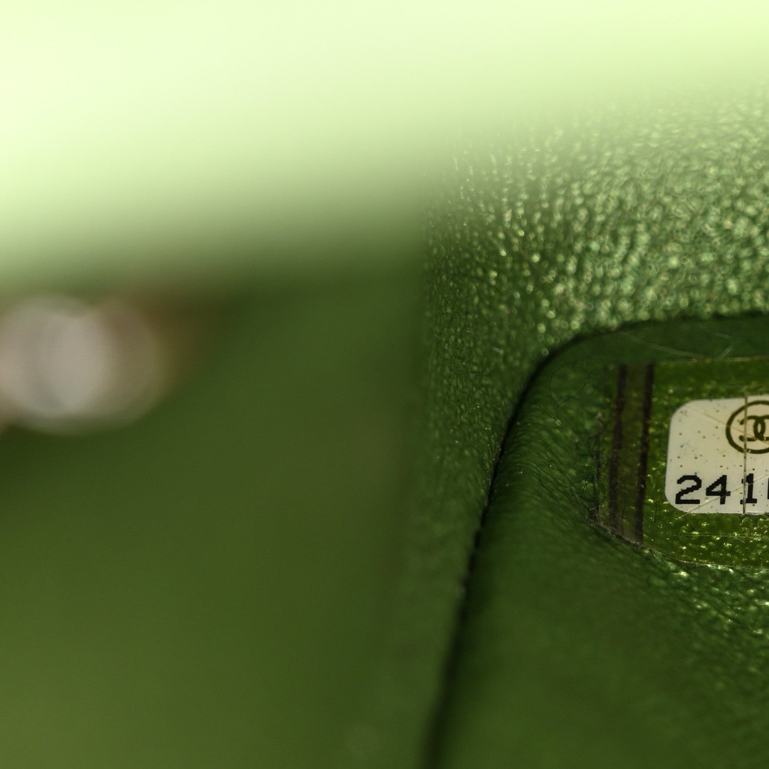 Chanel Iridescent Lambskin Quilted Medium Double Flap Green 7 of 13