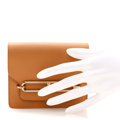 Hermes Evercolor Roulis Slim Wallet Caramel 2 of 11