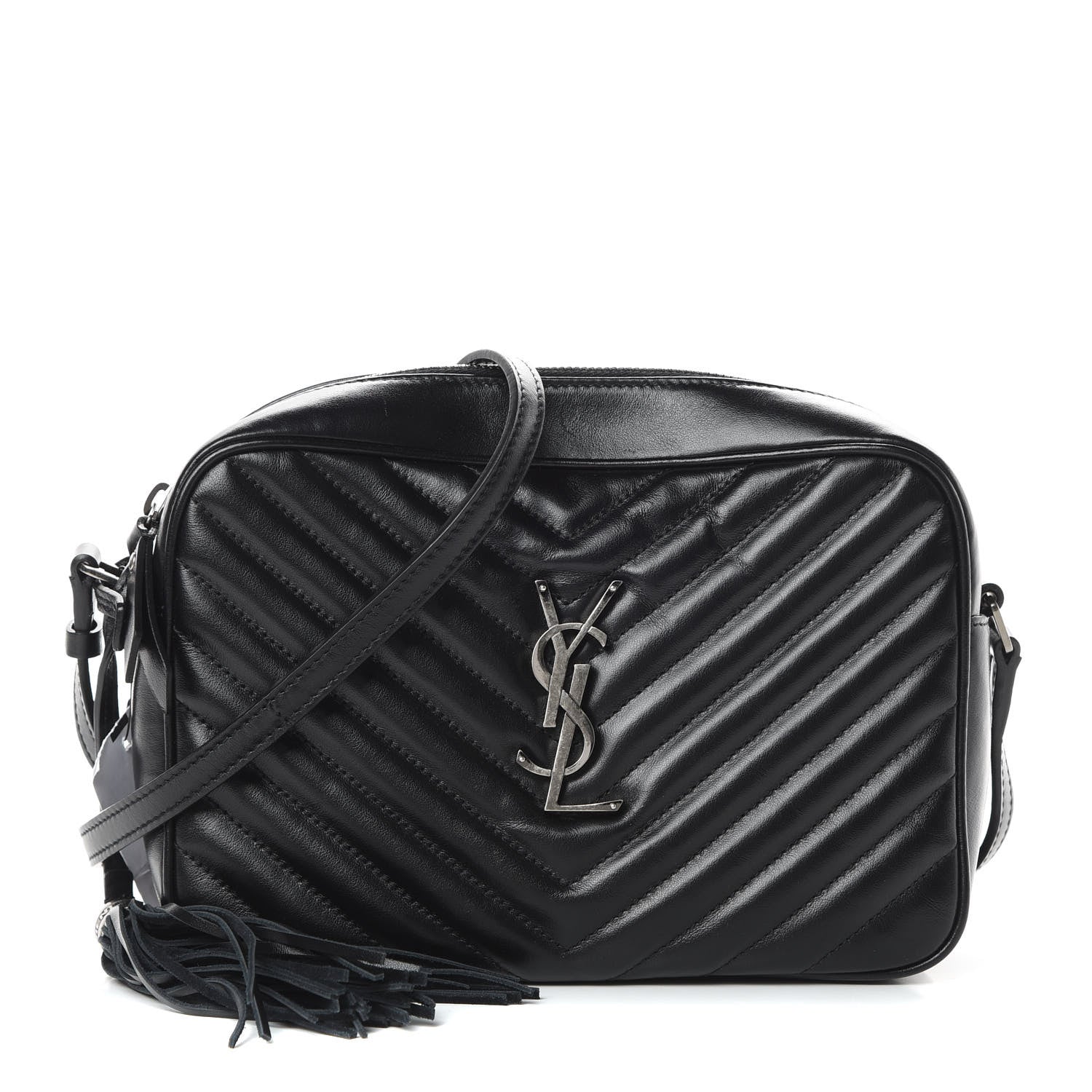 Saint Laurent Calfskin Matelasse Monogram Lou Camera Bag Black 1 of 14