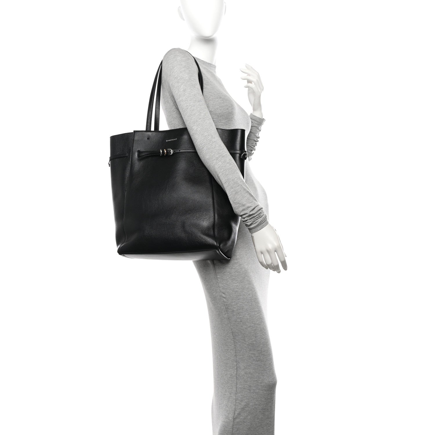 Givenchy Calfskin Voyou Medium North South Tote Black 2 of 9