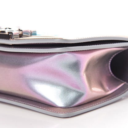 Chanel Iridescent Patent Calfskin PVC Quilted Small Boy Flap Light Purple 10 of 11