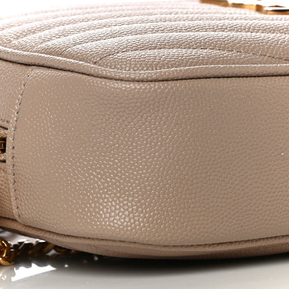 Saint Laurent Grain De Poudre Matelasse Monogram Mini Lou Camera Bag Dark Beige 9 of 11