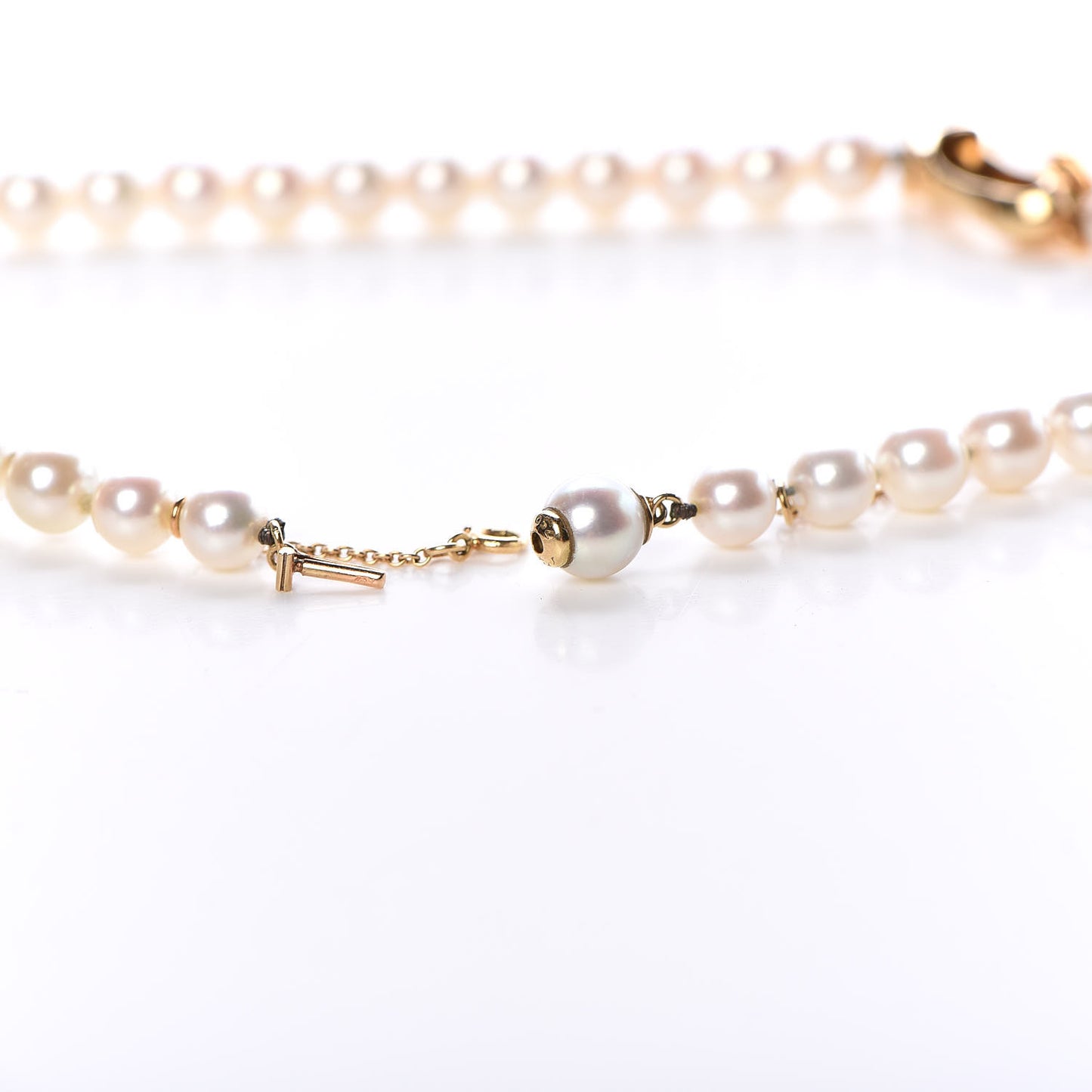 18K Yellow Gold Emerald Akoya Pearl 6.5-7mm Panthère De Necklace