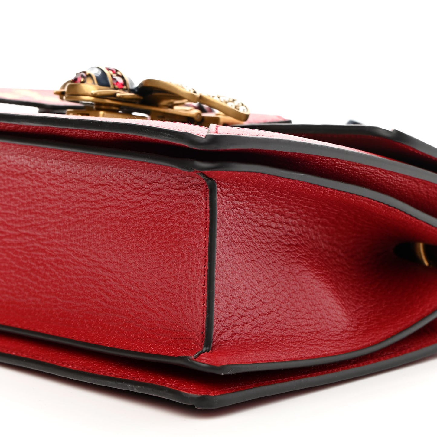 GG Supreme Monogram Small Queen Margaret Top Handle Bag Red