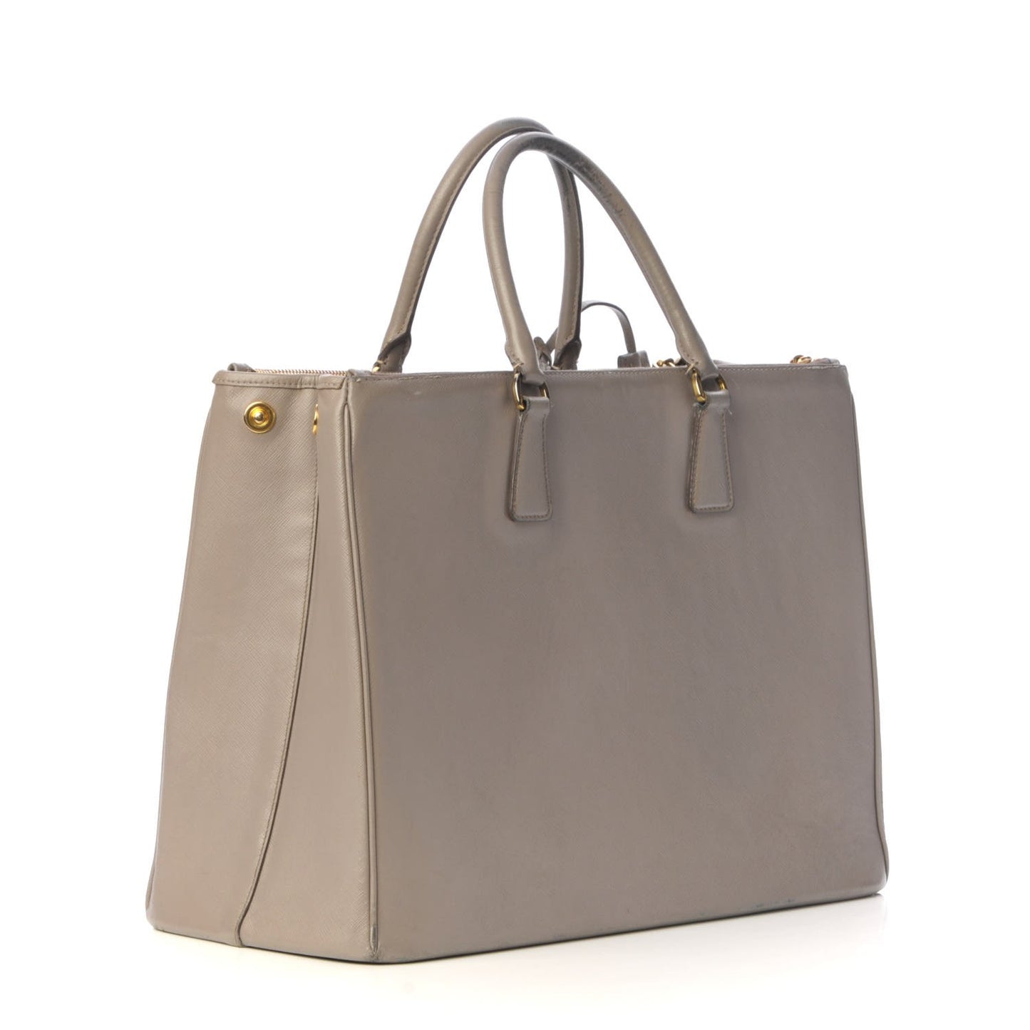 Saffiano Lux Extra Large Galleria Double Zip Tote Argilla