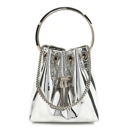 Jimmy Choo Metallic Patent Bon Bon Bag Silver 1 of 9