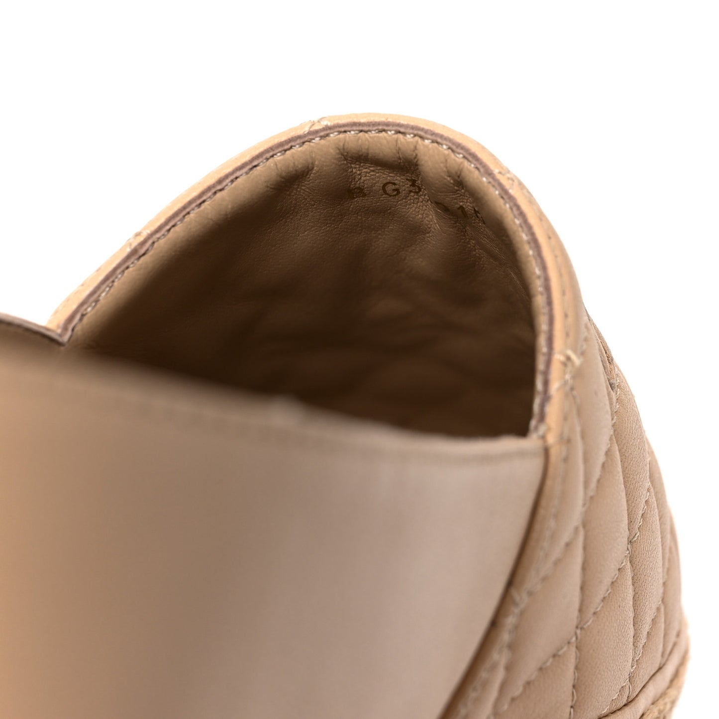 Lambskin Quilted CC Espadrilles 40 Beige