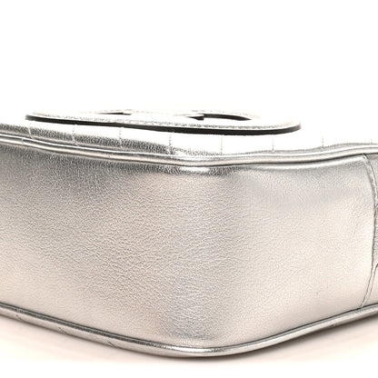Gucci Metallic Sakai Be Green Calfskin Diagonal Stitched Small Blondie Shoulder Bag Silver 10 of 10
