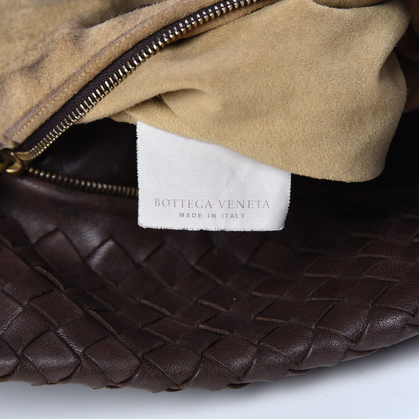 Nappa Intrecciato Medium Garda Bag Ebano