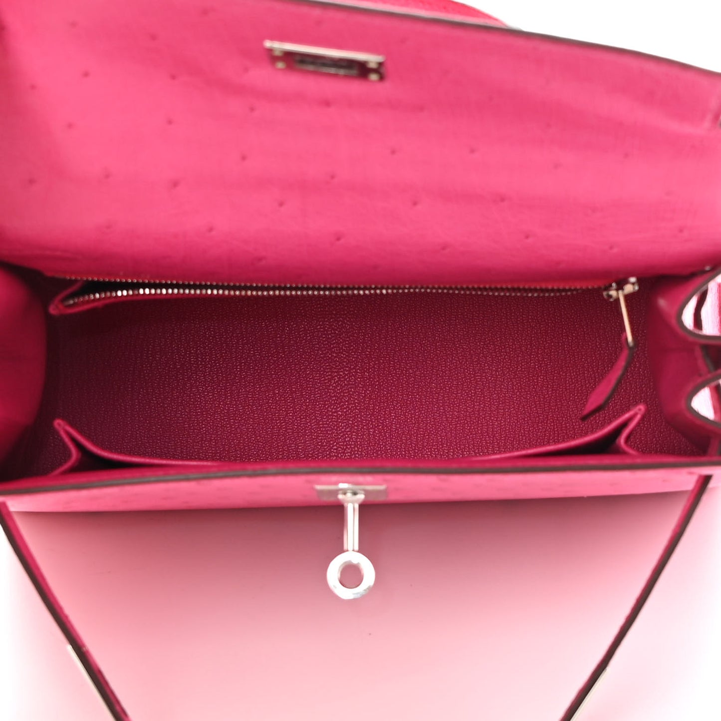 Ostrich Kelly Sellier 25 Rose Tyrien