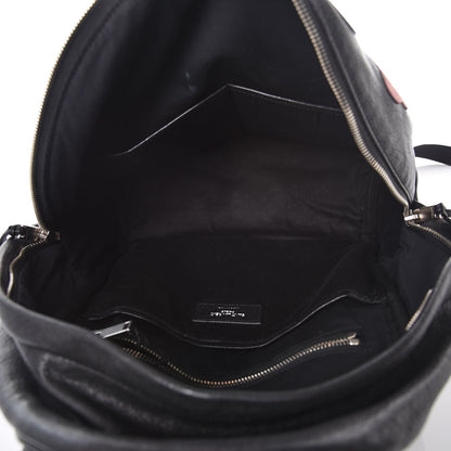 Saint Laurent Sheepskin Mini Love Appliqué City Backpack Black 5 of 8